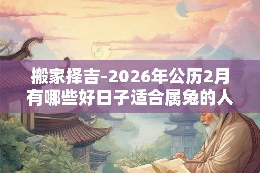 搬家择吉-2026年公历2月有哪些好日子适合属兔的人搬家
