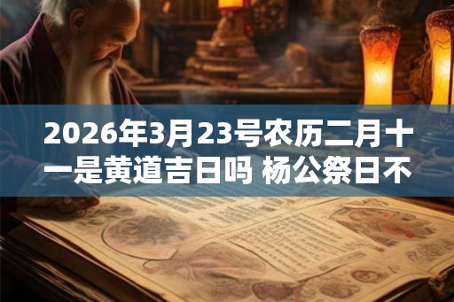 2026年3月23号农历二月十一是黄道吉日吗 杨公祭日不是吉日