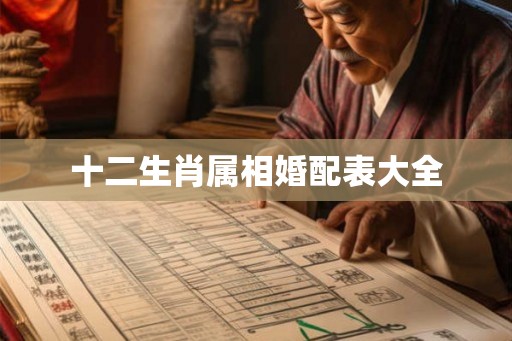 十二生肖属相婚配表大全
