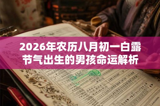 2026年农历八月初一白露节气出生的男孩命运解析