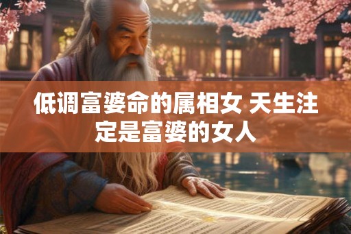 低调富婆命的属相女 天生注定是富婆的女人
