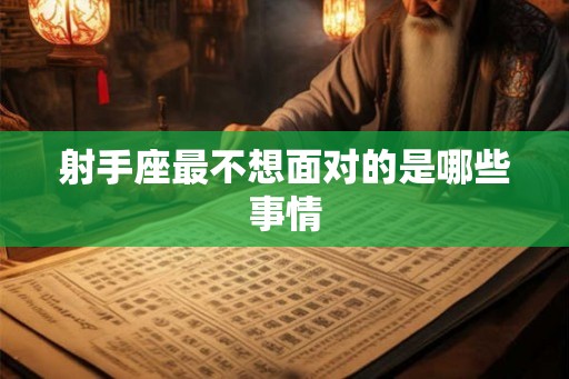 射手座最不想面对的是哪些事情