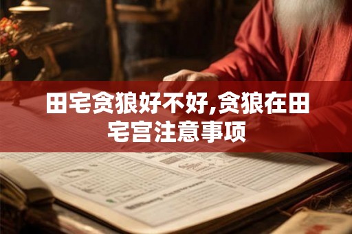 田宅贪狼好不好,贪狼在田宅宫注意事项