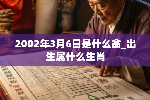 2002年3月6日是什么命_出生属什么生肖 2002年3月6日是什么命_出生属什么生肖