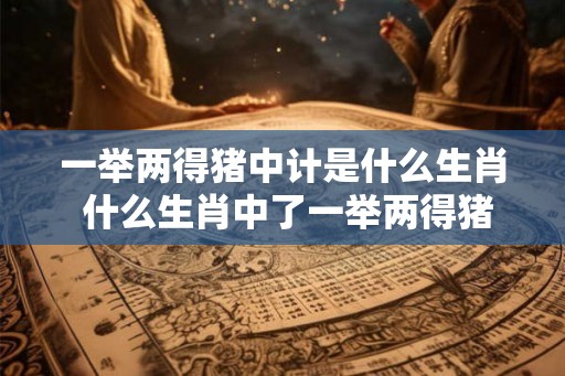 一举两得猪中计是什么生肖 什么生肖中了一举两得猪中计