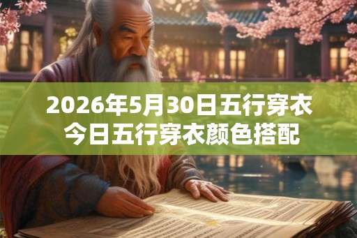 2026年5月30日五行穿衣 今日五行穿衣颜色搭配
