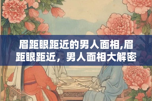 眉距眼距近的男人面相,眉距眼距近，男人面相大解密！