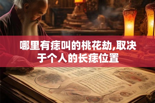 哪里有痣叫的桃花劫,取决于个人的长痣位置