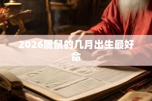 2026属鼠的几月出生最好命 2026属鼠的几月出生最好命