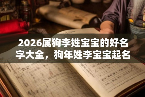 2026属狗李姓宝宝的好名字大全，狗年姓李宝宝起名