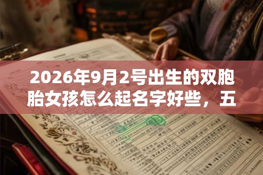 2026年9月2号出生的双胞胎女孩怎么起名字好些，五行属什么？
