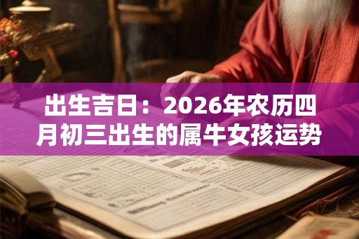 出生吉日：2026年农历四月初三出生的属牛女孩运势好不好