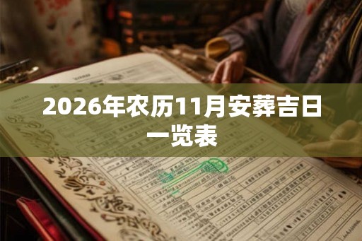 2026年农历11月安葬吉日一览表