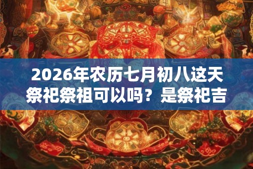 2026年农历七月初八这天祭祀祭祖可以吗？是祭祀吉日吗？