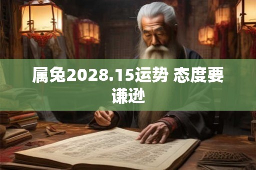 属兔2028.15运势 态度要谦逊