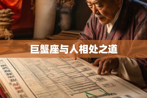 巨蟹座与人相处之道