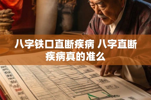 八字铁口直断疾病 八字直断疾病真的准么