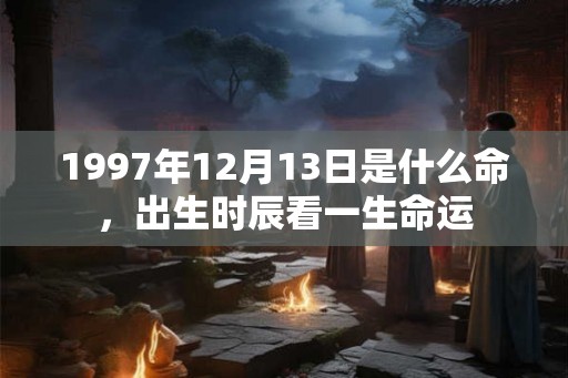 1997年12月13日是什么命，出生时辰看一生命运