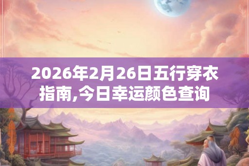 2026年2月26日五行穿衣指南,今日幸运颜色查询