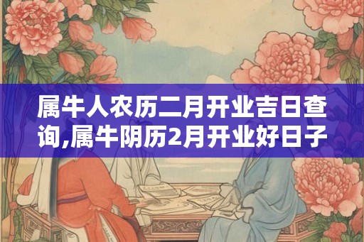属牛人农历二月开业吉日查询,属牛阴历2月开业好日子