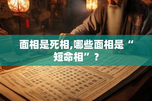 面相是死相,哪些面相是“短命相”？