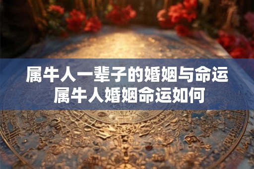 属牛人一辈子的婚姻与命运 属牛人婚姻命运如何