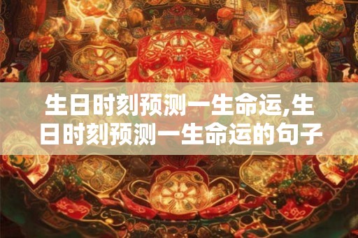 生日时刻预测一生命运,生日时刻预测一生命运的句子