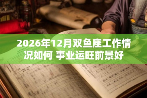 2026年12月双鱼座工作情况如何 事业运旺前景好