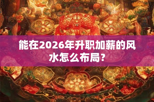 能在2026年升职加薪的风水怎么布局？