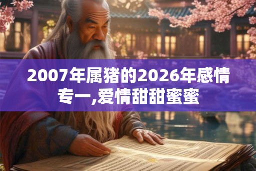 2007年属猪的2026年感情专一,爱情甜甜蜜蜜