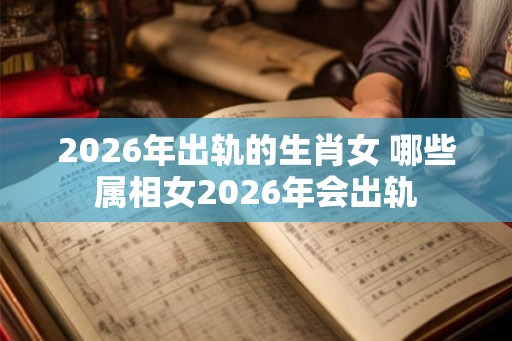 2026年出轨的生肖女 哪些属相女2026年会出轨