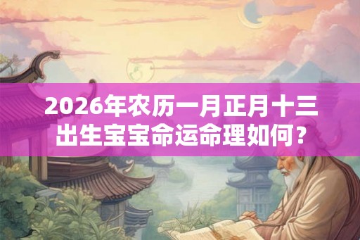 2026年农历一月正月十三出生宝宝命运命理如何？