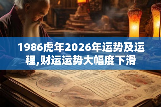 1986虎年2026年运势及运程,财运运势大幅度下滑