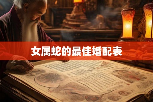 女属蛇的最佳婚配表