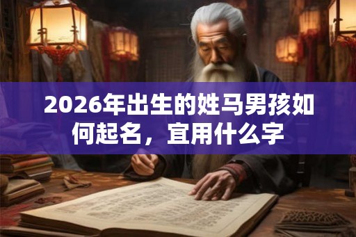 2026年出生的姓马男孩如何起名，宜用什么字
