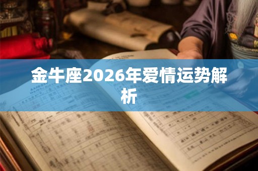金牛座2026年爱情运势解析