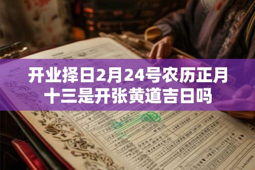 开业择日2月24号农历正月十三是开张黄道吉日吗