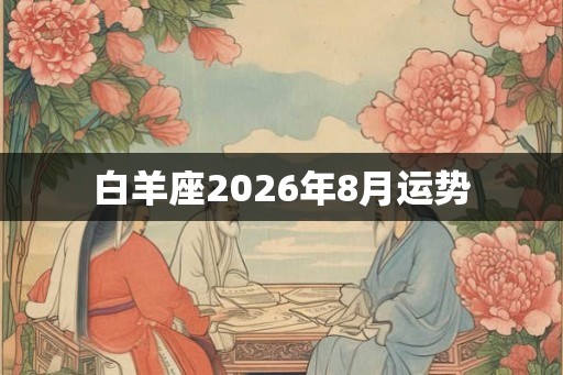 白羊座2026年8月运势