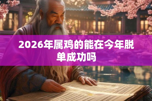 2026年属鸡的能在今年脱单成功吗