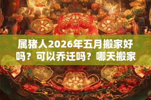 属猪人2026年五月搬家好吗？可以乔迁吗？哪天搬家好？