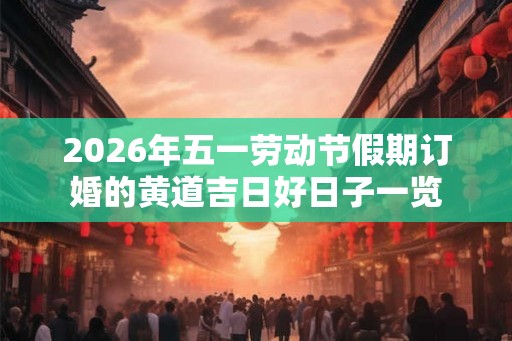 2026年五一劳动节假期订婚的黄道吉日好日子一览