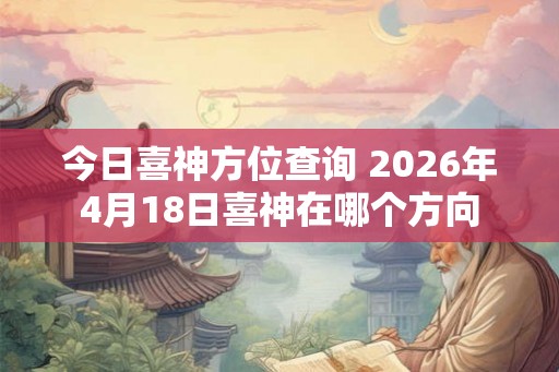 今日喜神方位查询 2026年4月18日喜神在哪个方向