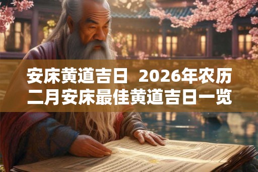 安床黄道吉日  2026年农历二月安床最佳黄道吉日一览表