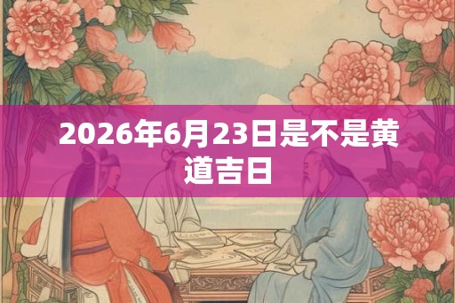 2026年6月23日是不是黄道吉日