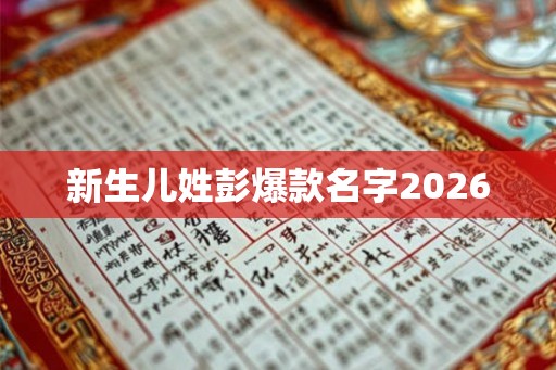 新生儿姓彭爆款名字2026