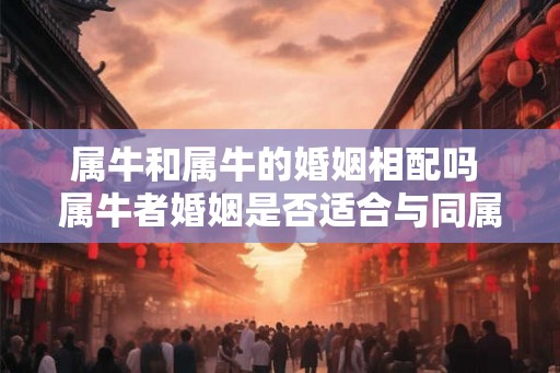 属牛和属牛的婚姻相配吗 属牛者婚姻是否适合与同属牛者