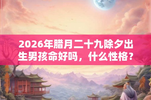 2026年腊月二十九除夕出生男孩命好吗，什么性格？