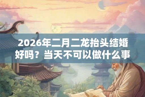 2026年二月二龙抬头结婚好吗？当天不可以做什么事情？