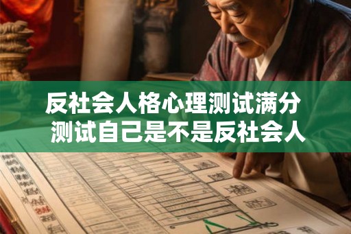 反社会人格心理测试满分 测试自己是不是反社会人格 反社会人格心理测试满分 测试自己是不是反社会人格