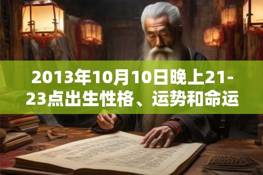2013年10月10日晚上21-23点出生性格、运势和命运